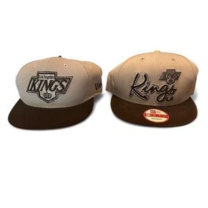Bundle of 2 New Era Los Angeles Kings SnapBack Gray Black Hats